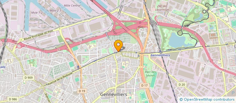 localisation de l'entreprise MONSIEUR YOUCEF AKAOU à GENNEVILLIERS