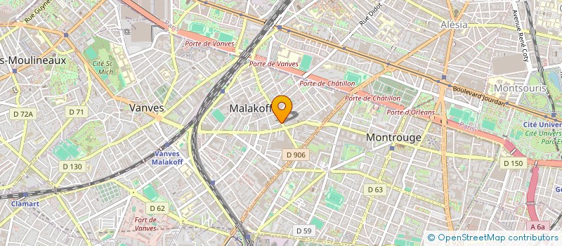 localisation de l'entreprise MONSIEUR YOUCEF OUAFI  MALAKOFF