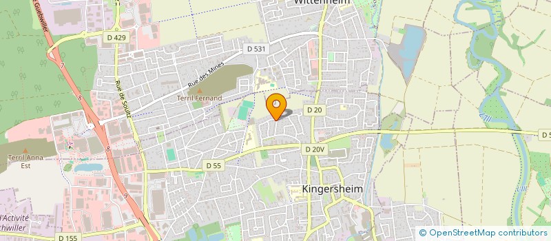 localisation de l'entreprise MONSIEUR YOUNESSE JAAFA  KINGERSHEIM