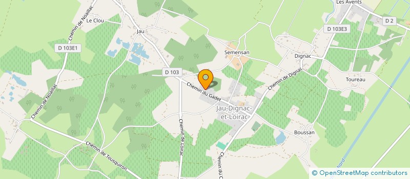 localisation de l'entreprise MONSIEUR YOURICK BIANCO  JAU-DIGNAC-ET-LOIRAC