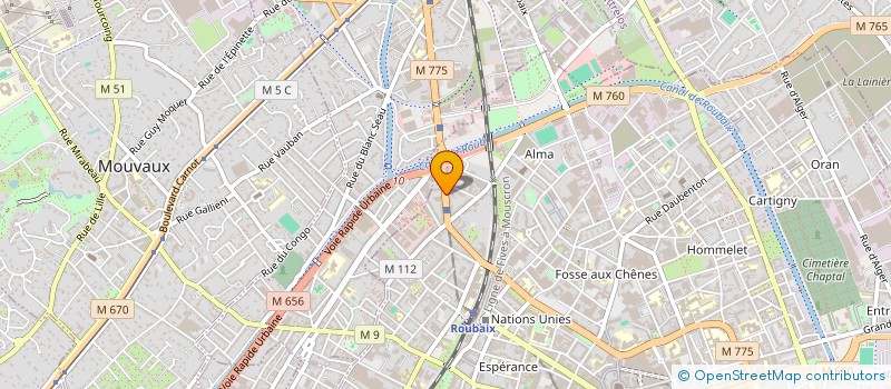 localisation de l'entreprise MONSIEUR YOUSSEF DAHMANI  ROUBAIX