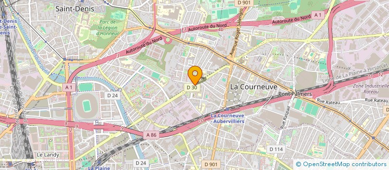 localisation de l'entreprise MONSIEUR YOUSSOUF KONE à LA COURNEUVE