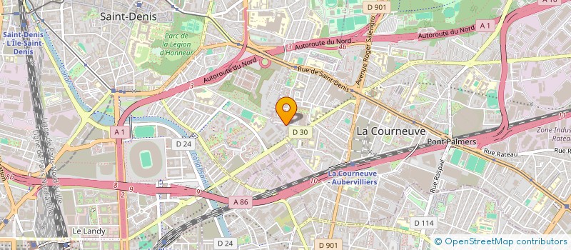 localisation de l'entreprise MONSIEUR YOUSSOUF MOHAMED à LA COURNEUVE