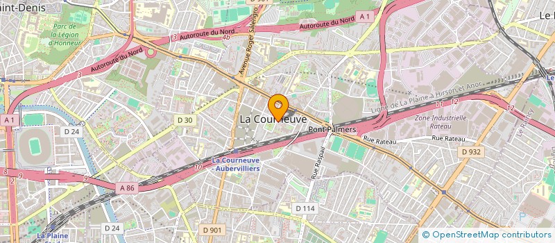 localisation de l'entreprise MONSIEUR YOUSSOUF NASSURDINE à LA COURNEUVE