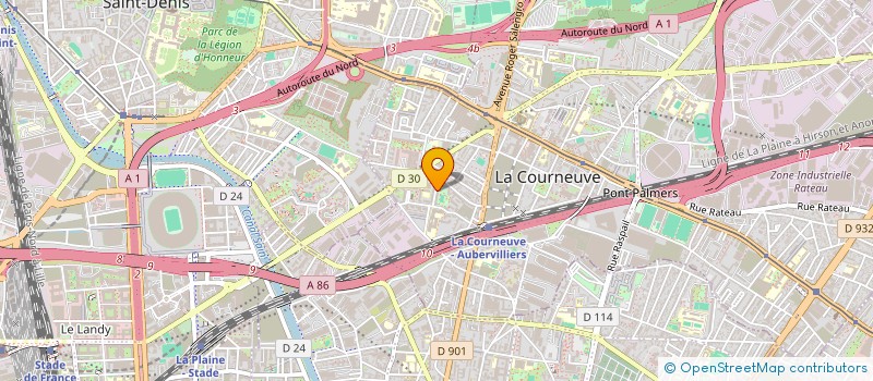 localisation de l'entreprise MONSIEUR YOUSSOUF TOURE à LA COURNEUVE