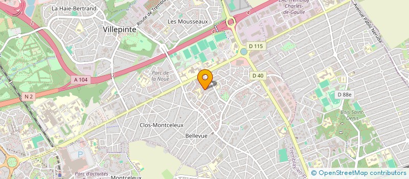 localisation de l'entreprise MONSIEUR YOUSTHONE AUGUSTIN  VILLEPINTE