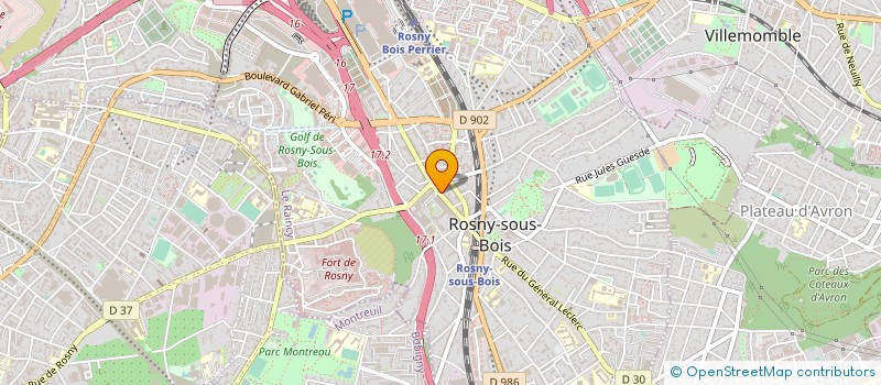 localisation de l'entreprise MONSIEUR YUEJIN ZHENG  ROSNY-SOUS-BOIS