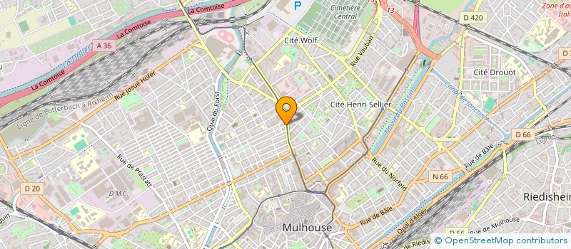 localisation de l'entreprise MONSIEUR YUN HUANG  MULHOUSE