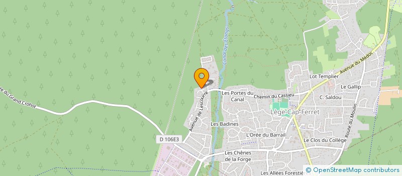 localisation de l'entreprise MONSIEUR YURI TEOULE  LEGE-CAP-FERRET