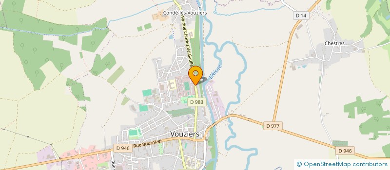 localisation de l'entreprise MONSIEUR YVAIN HENNETIER  VOUZIERS