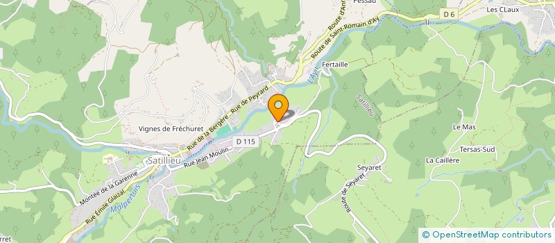 localisation de l'entreprise MONSIEUR YVAN ACHARD  SATILLIEU