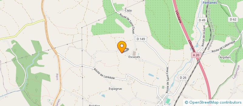 localisation de l'entreprise MONSIEUR YVAN BAFFALIE  FONTANES