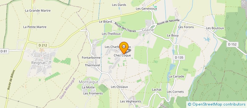 localisation de l'entreprise MONSIEUR YVAN BORREL à GLAINE-MONTAIGUT