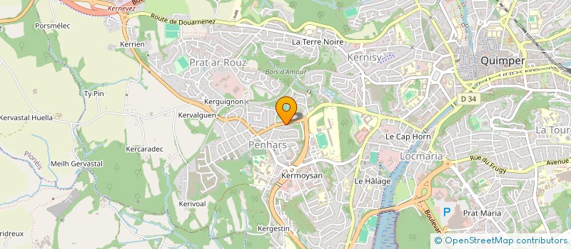 localisation de l'entreprise MONSIEUR YVAN BOZEC à QUIMPER