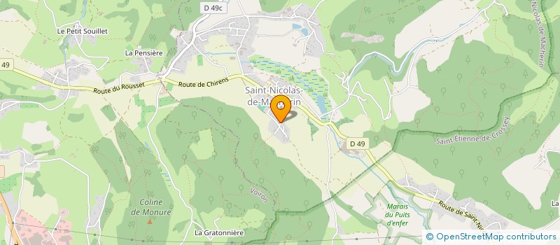 localisation de l'entreprise MONSIEUR YVAN BURLET  SAINT-NICOLAS-DE-MACHERIN