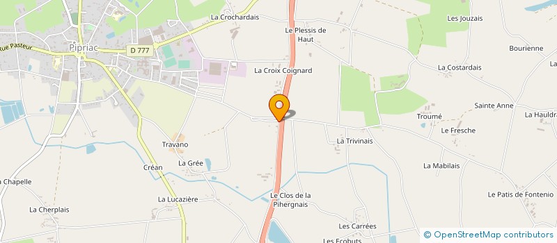 localisation de l'entreprise MONSIEUR YVAN COTTAIS  PIPRIAC