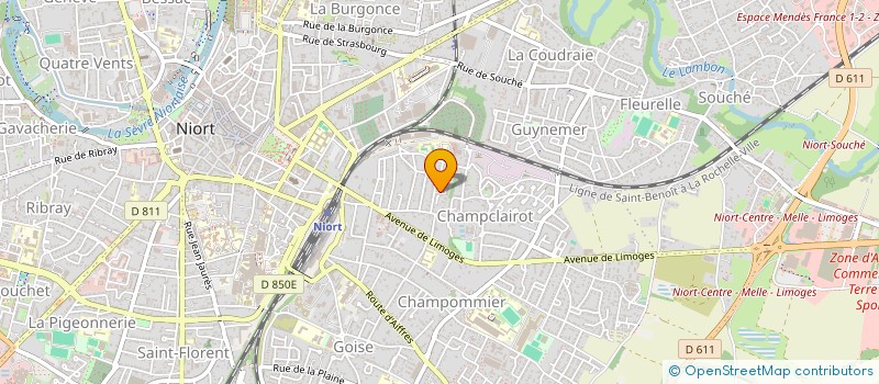 localisation de l'entreprise MONSIEUR YVAN COUETTE à NIORT