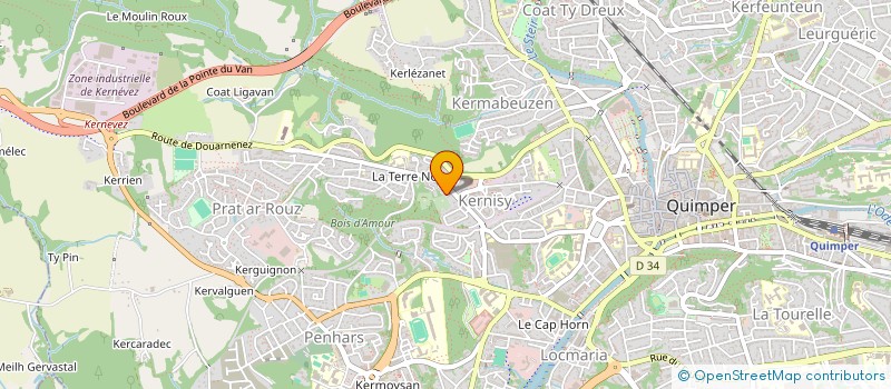 localisation de l'entreprise MONSIEUR YVAN DELETANG  QUIMPER