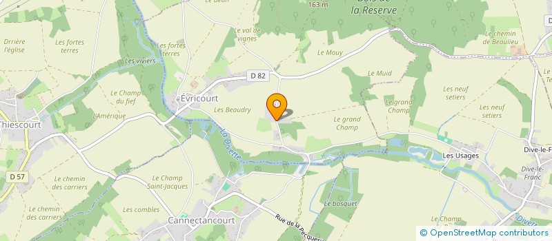 localisation de l'entreprise MONSIEUR YVAN DUPUIS  EVRICOURT