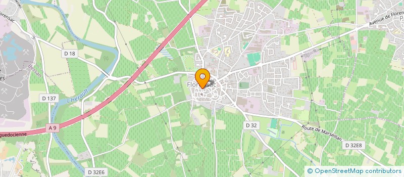 localisation de l'entreprise MONSIEUR YVAN FABRE à FLORENSAC