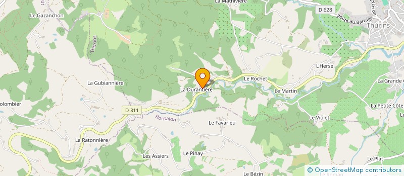 localisation de l'entreprise MONSIEUR YVAN GOYON  THURINS