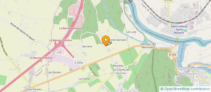 localisation de l'entreprise MONSIEUR YVAN HALUS  LA BAUME-D'HOSTUN