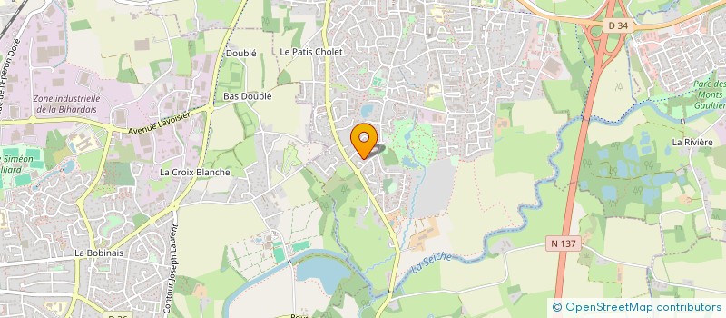 localisation de l'entreprise MONSIEUR YVAN HELLIOT à CHARTRES-DE-BRETAGNE