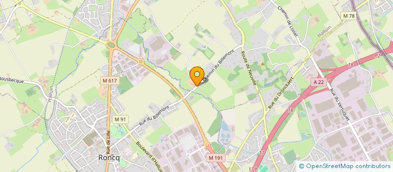 localisation de l'entreprise MONSIEUR YVAN HENNION  HALLUIN