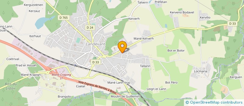 localisation de l'entreprise MONSIEUR YVAN HERVE  LANDEVANT