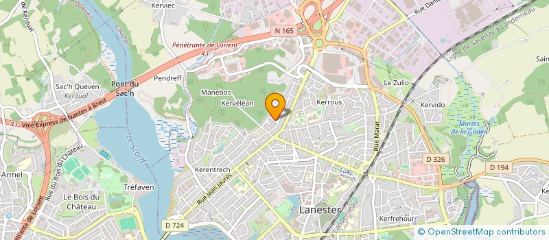 localisation de l'entreprise MONSIEUR YVAN HUON  LANESTER