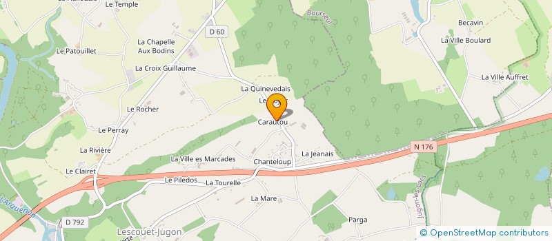 localisation de l'entreprise MONSIEUR YVAN LEROYER  JUGON-LES-LACS