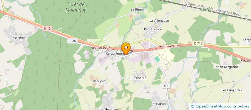 localisation de l'entreprise MONSIEUR YVAN MARTIN à LANRODEC