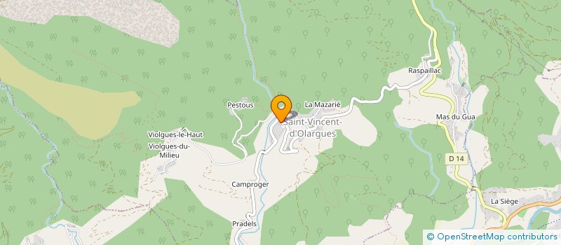 localisation de l'entreprise MONSIEUR YVAN MARTIN à SAINT-VINCENT-D OLARGUES