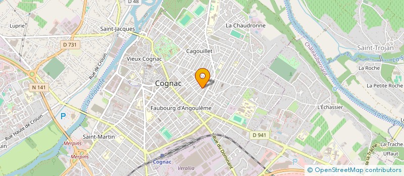 localisation de l'entreprise MONSIEUR YVAN MASSIMI à COGNAC