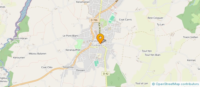 localisation de l'entreprise MONSIEUR YVAN MELL  PLESTIN-LES-GREVES