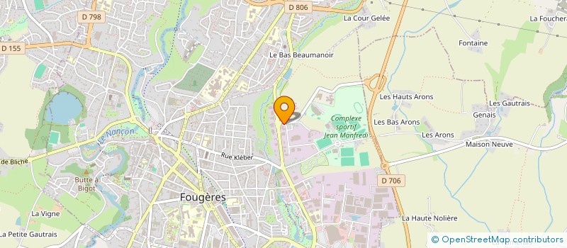 localisation de l'entreprise MONSIEUR YVAN MIROUX  FOUGERES