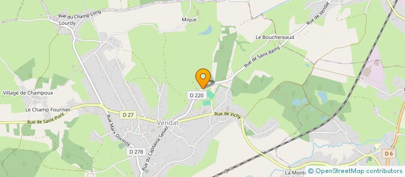 localisation de l'entreprise MONSIEUR YVAN MONDIERE à VENDAT