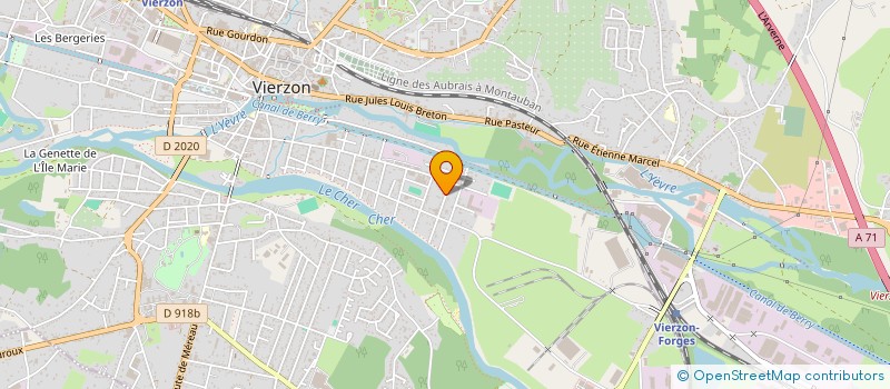 localisation de l'entreprise MONSIEUR YVAN PINSON  VIERZON