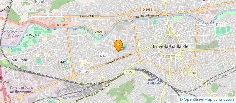 localisation de l'entreprise MONSIEUR YVANN MAGDELEINE  BRIVE-LA-GAILLARDE