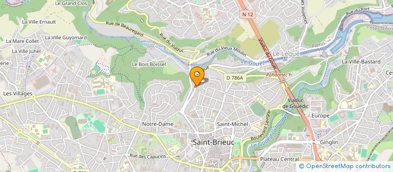 localisation de l'entreprise MONSIEUR YVANN MENAULT à SAINT-BRIEUC