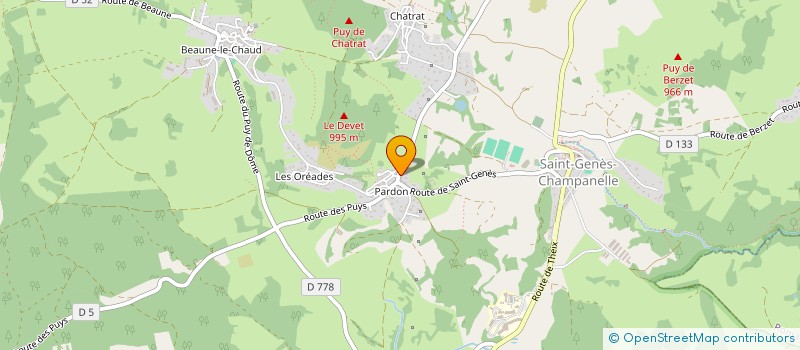 localisation de l'entreprise MONSIEUR YVES ABALAIN  SAINT-GENES-CHAMPANELLE