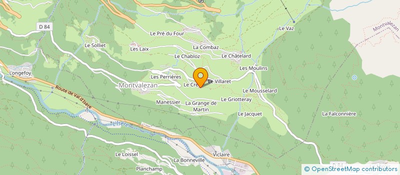 localisation de l'entreprise MONSIEUR YVES ARPIN  MONTVALEZAN