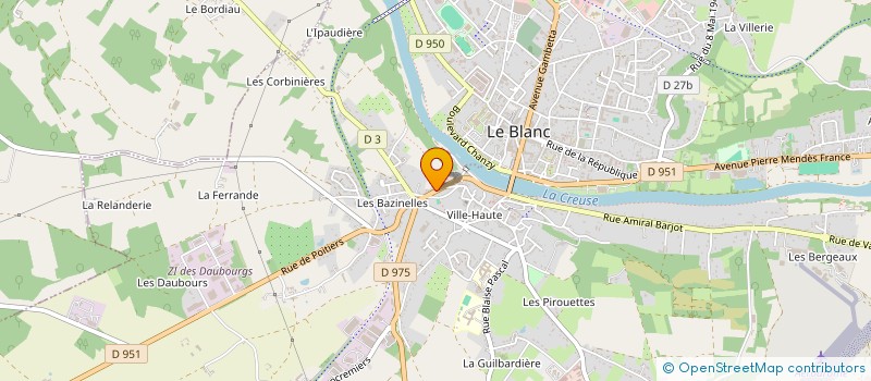 localisation de l'entreprise MONSIEUR YVES AUDON à LE BLANC