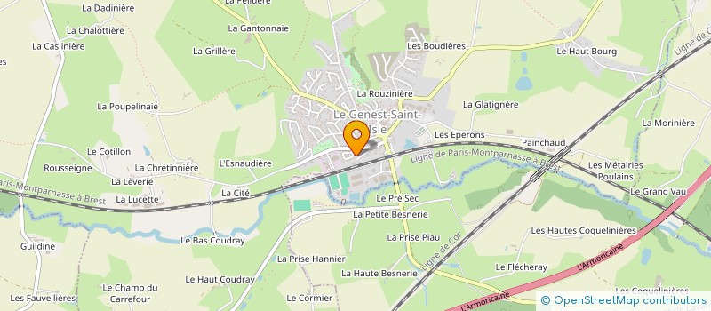 localisation de l'entreprise MONSIEUR YVES AUFFRAY à LE GENEST-SAINT-ISLE