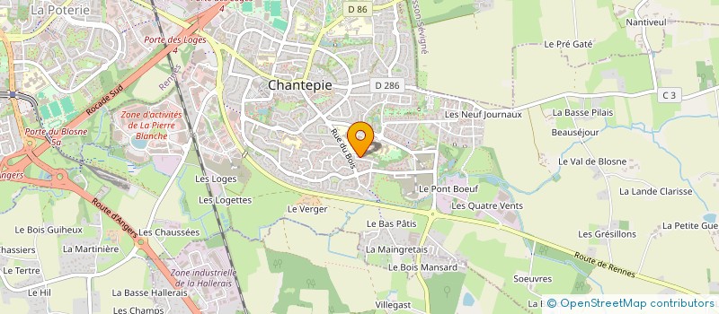 localisation de l'entreprise MONSIEUR YVES BALAGUER  CHANTEPIE