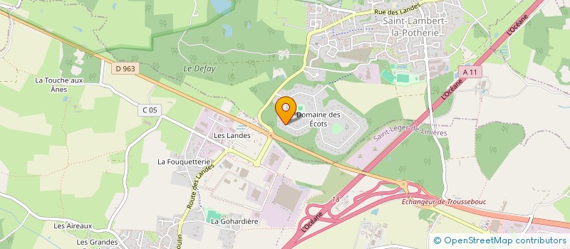 localisation de l'entreprise MONSIEUR YVES BARREAU  SAINT-LAMBERT-LA-POTHERIE