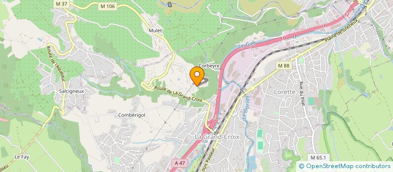 localisation de l'entreprise MONSIEUR YVES BAYLE  LA GRAND-CROIX