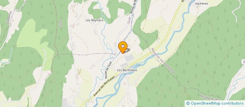 localisation de l'entreprise MONSIEUR YVES BERTRAND  MIRABEL-ET-BLACONS