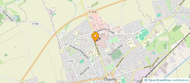 localisation de l'entreprise MONSIEUR YVES BIBRE  CHAUNY