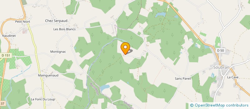 localisation de l'entreprise MONSIEUR YVES BIGUERAUD  SOUBRAN